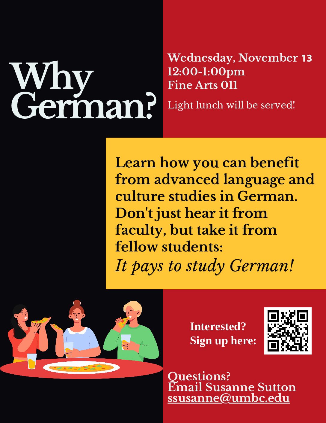 Why German? Event- Nov.13, 12-12:50, FA 011